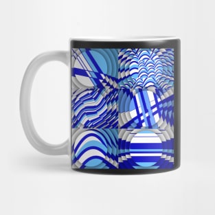Pattern mix in blue, white Mug